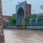 ببینید/ آبگرفتگی بافت تاریخی و تخریب برخی از منازل قدیمی شهر زواره اصفهان