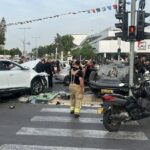 ببینید / تصاویری از واژگون شدن خودروی «بن‌گویر»، وزیر امنیت داخلی اسرائیل