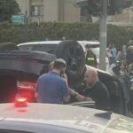 ببینید / ویدیوی دیگر از لحظه تصادف و واژگونی خودروی بن گویر، وزیر امنیت داخلی اسرائیل