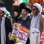 (تصاویر) روحانیون شیعه و پرچم ایران در تظاهرات بزرگ تورنتو