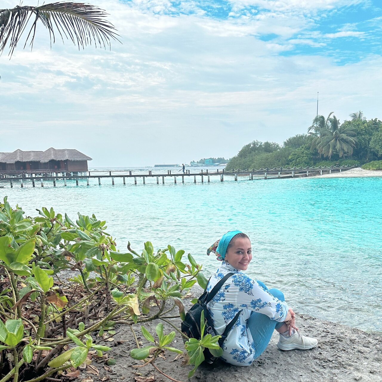 عکس | خوش‌گذرانی بازیگر زن معروف در جزیره مالدیو