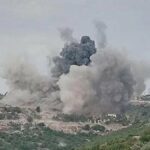 ببینید | حمله جدید اسرائیل به جنوب لبنان؛ شهرک مجدل زون بمباران شد