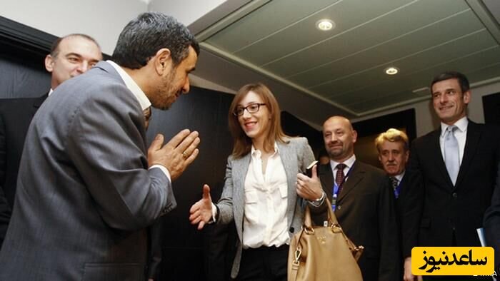 خلاقیت و شگرد هوشمندانه محمود احمدی نژاد برای دست ندادن با زنان