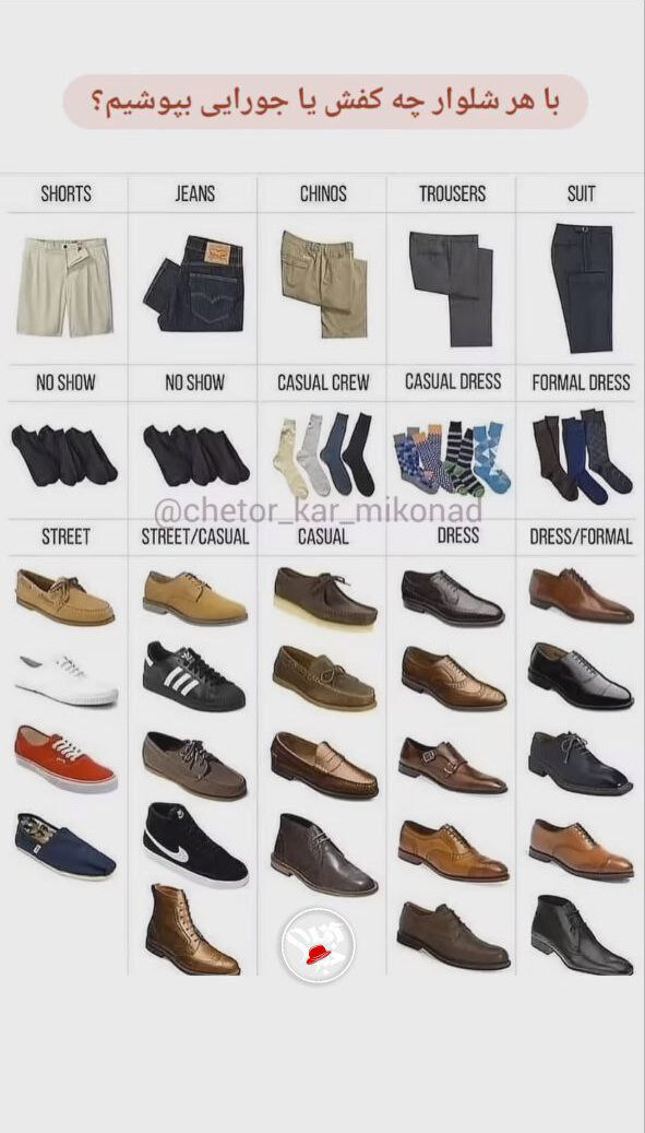 عکس | با هر شلوار چه کفش و جورابی بپوشیم؟؛ راهنمایی برای ست کردن لباس