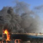 ببینید | تصاویری از انفجار شدید در یک پمپ بنزین در ارمنستان
