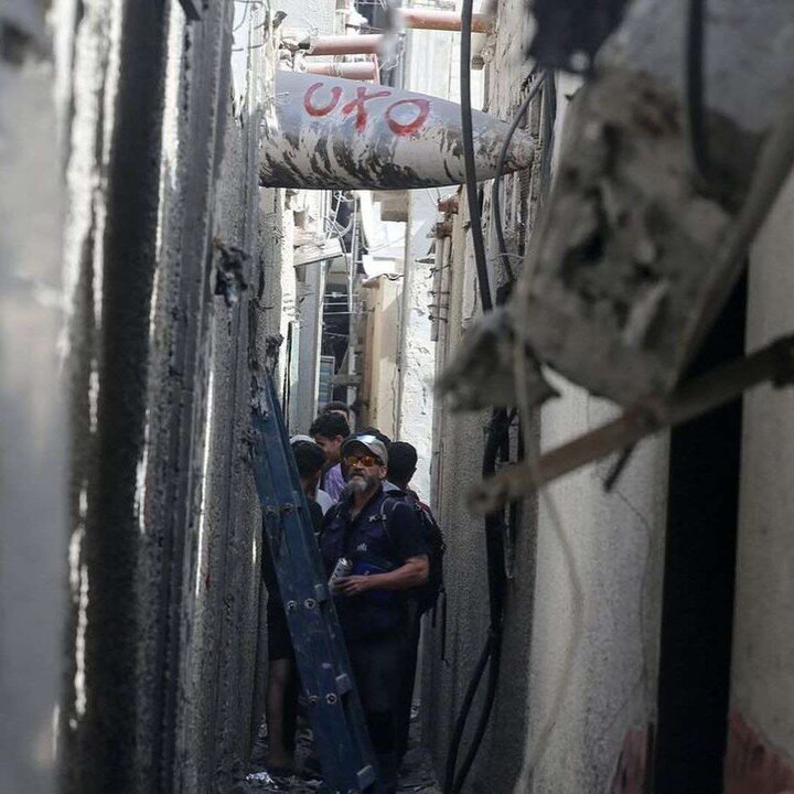 تصاویری عجیب از اصابت موشک‌ها در دیرالبلح ‌فلسطین