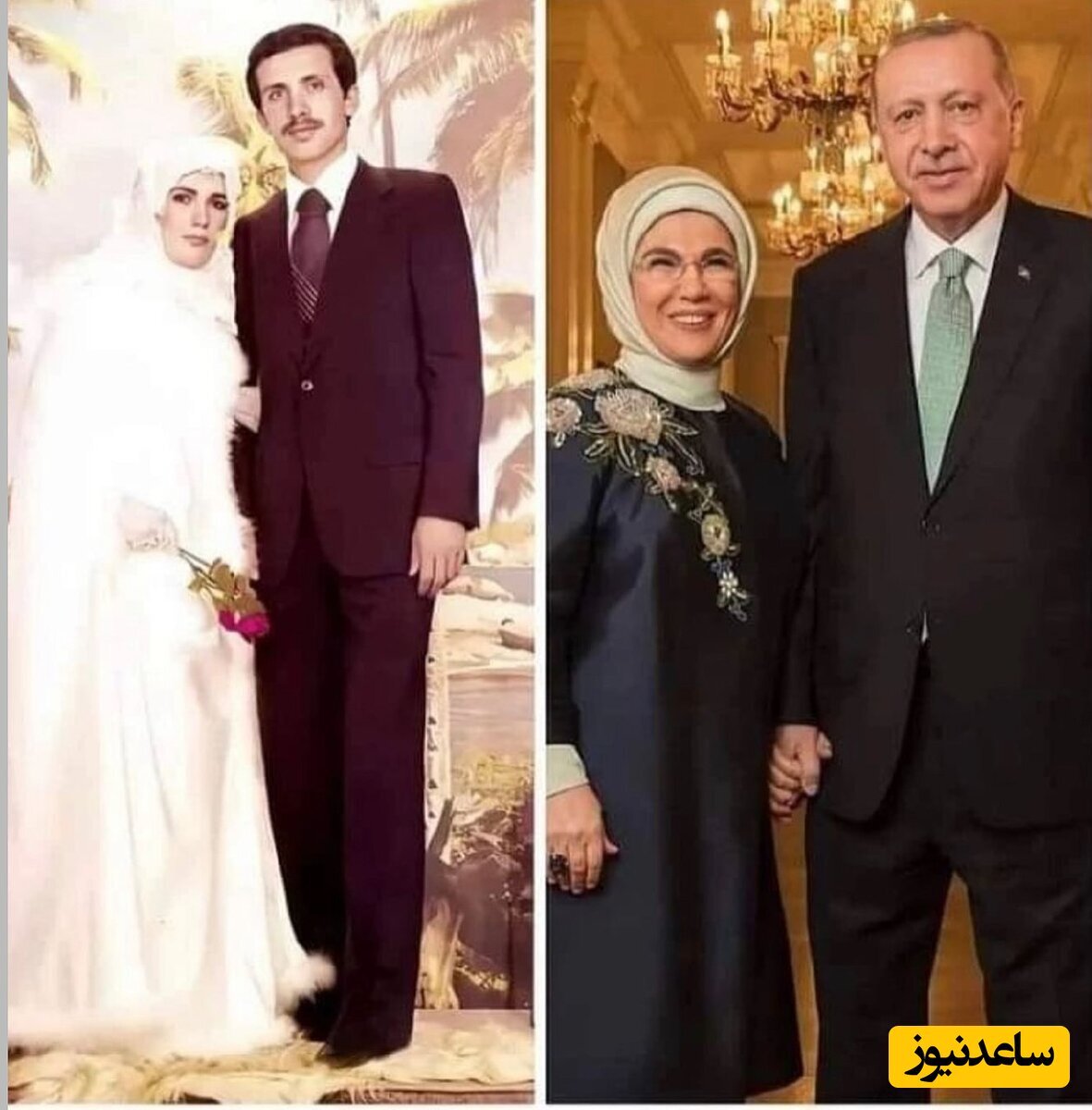 عکس | ژست عجیب و بی‌احساس اردوغان در شب عروسی‌اش