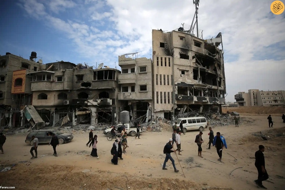 (تصاویر) بازگشت ساکنان خان یونس؛ شهر بوی مرگ می‌دهد