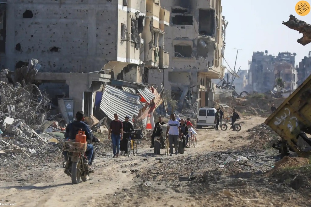 (تصاویر) بازگشت ساکنان خان یونس؛ شهر بوی مرگ می‌دهد