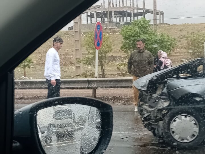 تصادف زنجیرهای در آزادراه تهران _ تبریز