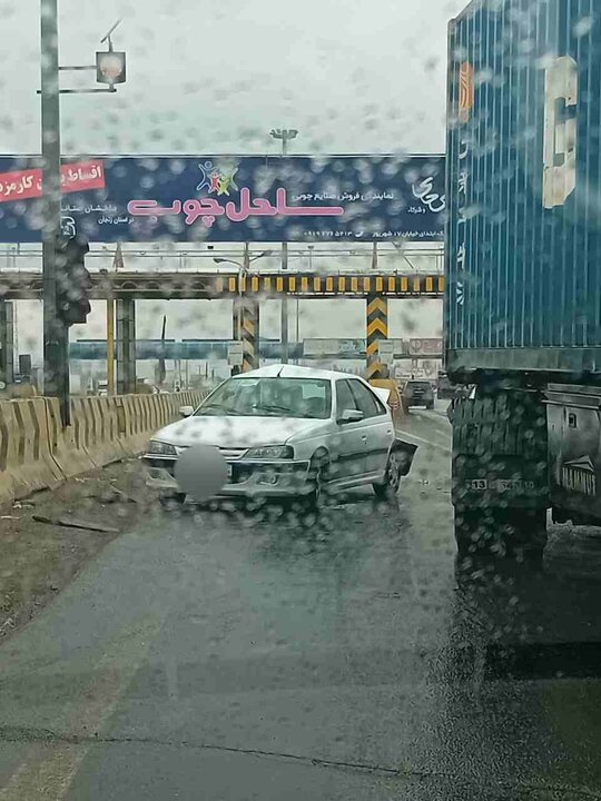تصادف زنجیرهای در آزادراه تهران _ تبریز
