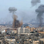 ببینید |  لحظه بمباران مهیب خانه‌ای در مرکز غزه