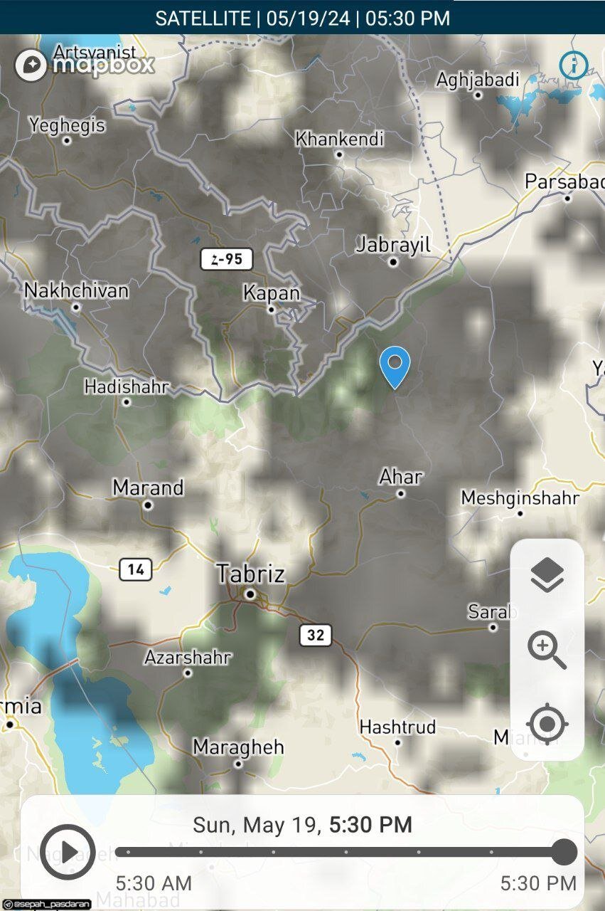عکس | تصویری از زیرنویس شبکه خبر درباره وقوع حادثه برای بالگرد ابراهیم رئیسی