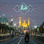 ببینید | تصاویری از آماده کردن خیابان‌های مشهد برای مراسم تشییع پیکر شهید رئیسی