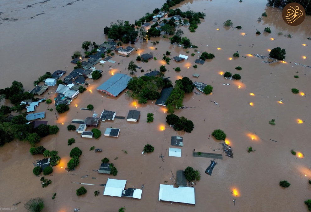 تصاویر خیره کننده از وسعت سیل در جنوب برزیل