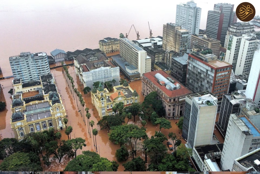 تصاویر خیره کننده از وسعت سیل در جنوب برزیل