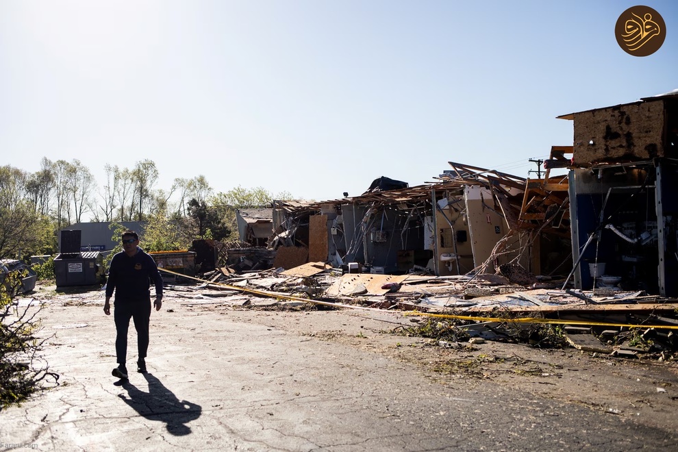 (تصاویر) خسارات طوفان در ایالت میشیگان آمریکا