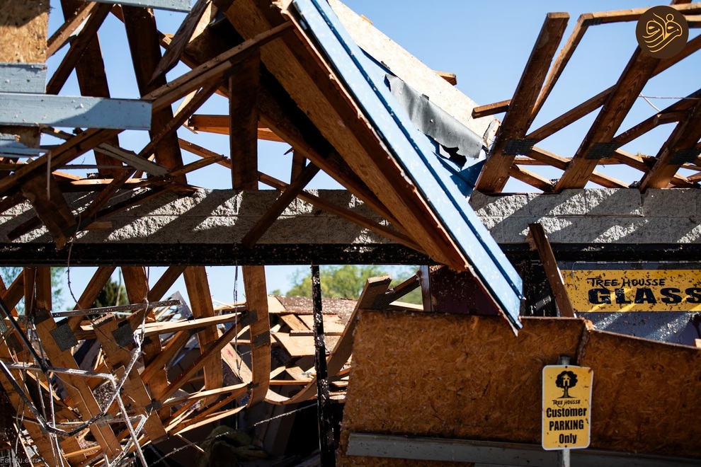 (تصاویر) خسارات طوفان در ایالت میشیگان آمریکا