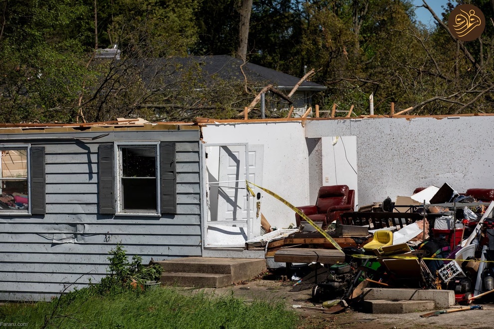 (تصاویر) خسارات طوفان در ایالت میشیگان آمریکا