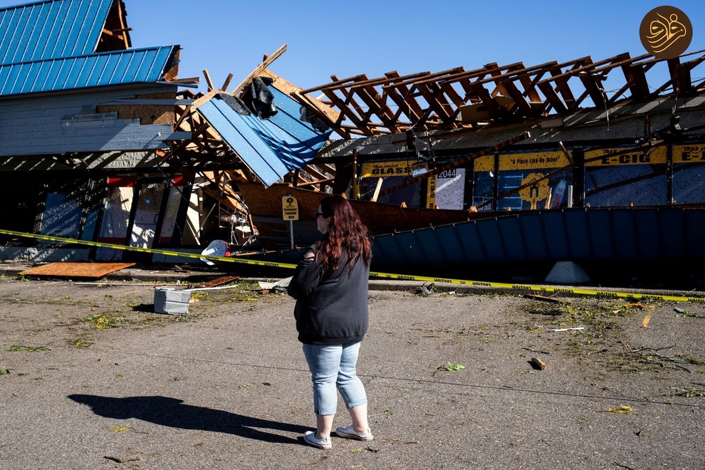 (تصاویر) خسارات طوفان در ایالت میشیگان آمریکا