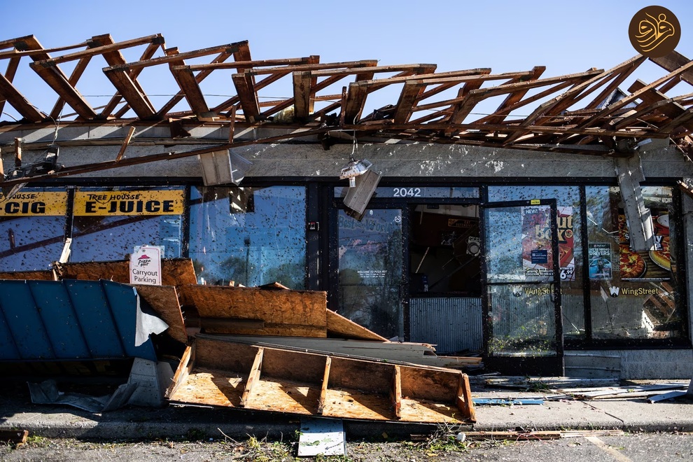 (تصاویر) خسارات طوفان در ایالت میشیگان آمریکا