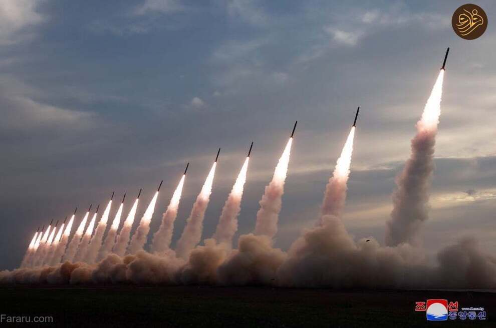 (تصاویر) آتش بازی کیم جونگ اون