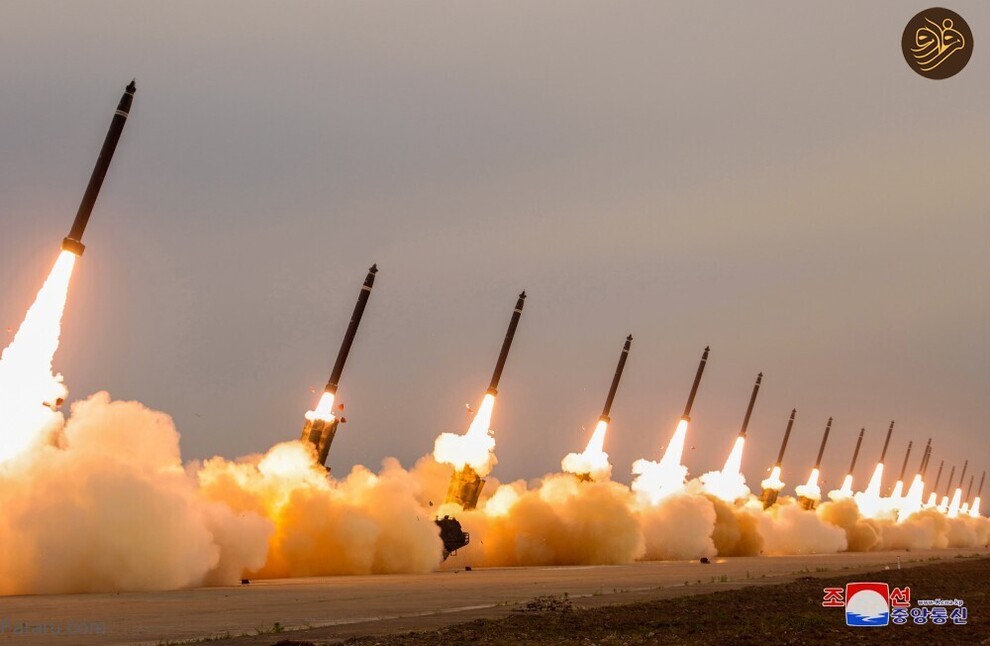 (تصاویر) آتش بازی کیم جونگ اون