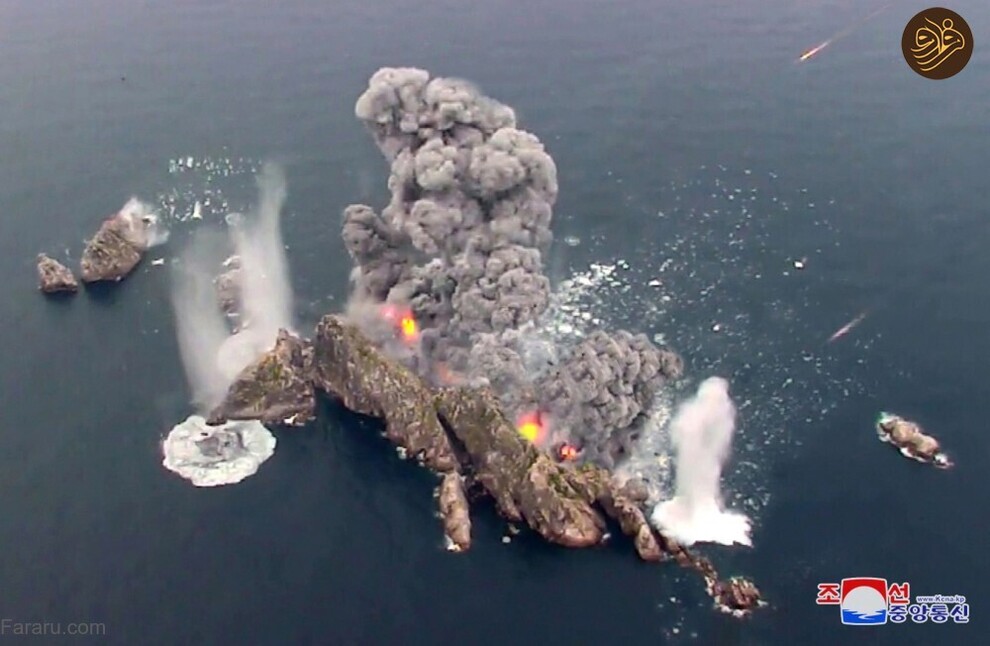 (تصاویر) آتش بازی کیم جونگ اون