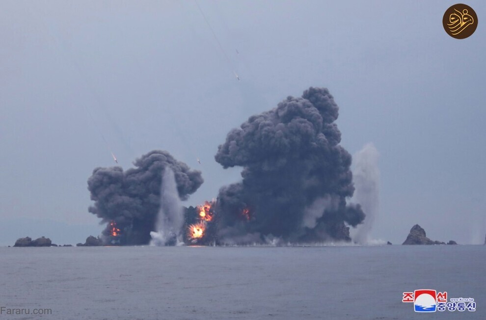 (تصاویر) آتش بازی کیم جونگ اون