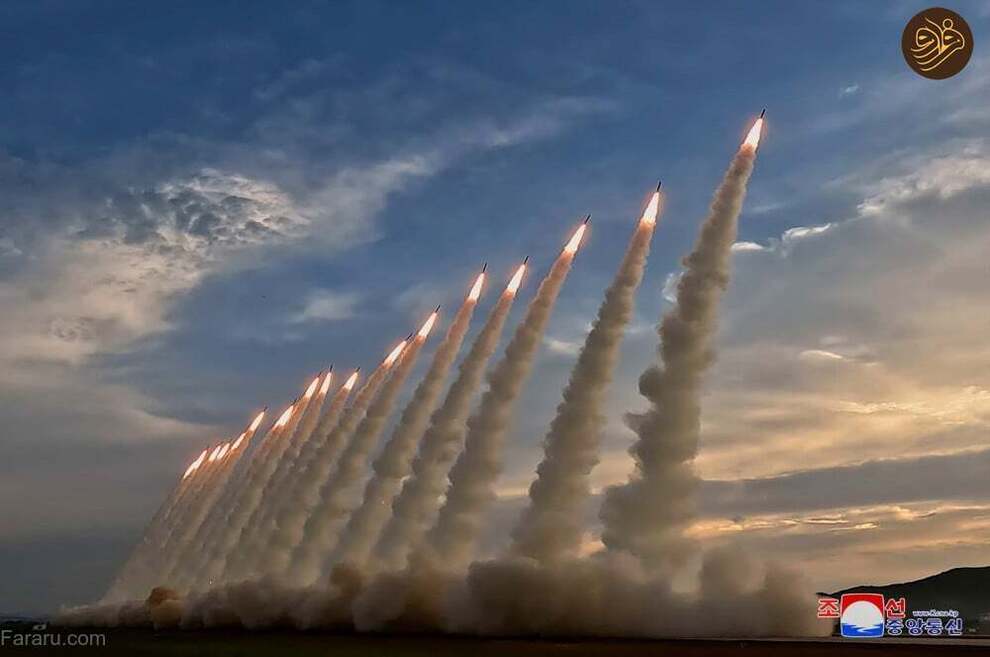 (تصاویر) آتش بازی کیم جونگ اون