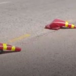 ببینید / ذوب شدن موانع ترافیکی بر اثر افزایش دمای هوای کویت