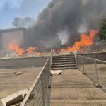 ببینید | آتش‌سوزی مهیب به اطراف کنست رسید