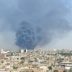 ببینید | فوری، اولین تصاویری از وقوع آتش‌سوزی گسترده در نجف اشرف