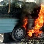 ببینید |  آتش گرفتن وانت نیسان در ورودی شهر دهلران