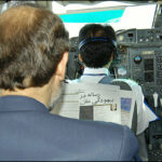 تصاویر | عکس‌هایی از علی لاریجانی در هواپیما به خلبانی محمدباقر قالیباف