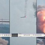 ببینید/ پرتاب اشتباهی راکت چینی با انفجار مهیب به پایان رسید