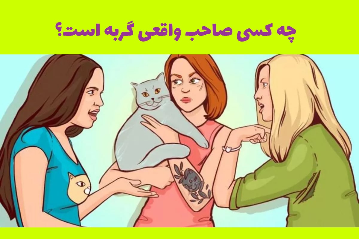 معما بزرگسالان با جواب + معما تصویری تست هوش با جواب سخت معما تصویری با جواب: چه کسی صاحب واقعی گربه است؟