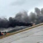 ببینید / لحظه حمله پهپاد‌های اوکراینی به محل نگهداری جنگنده‌های روسی