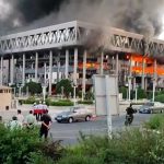 ببینید / لحظه حمله اسرائیل به سازمان صداوسیما از قاب دوربین‌های مداربسته