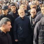 ببینید / حضور پزشکیان در مراسم گرامیداشت سردار شهید محمد باقری