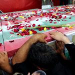 ببینید | وداع با پیکر ۱۳ تن از شهدای جنایت رژیم اسرائیل در شب اول ماه محرم در حرم مطهر رضوی