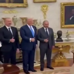 ببینید / جلسه سه جانبه ترامپ، نخست وزیر ارمنستان و علی اف در کاخ سفید