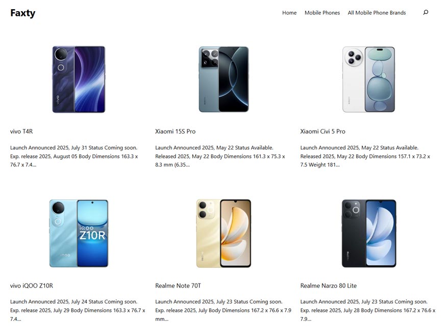 بررسی مشخصات گوشی موبایل توسط Faxty