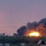 ببینید | لحظه اصابت یک فروند پهپاد نوع گران  ۲ روسیه به ساختمانی در خارکی‌یف اوکراین