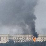 ببینید | حمله پهپادی گسترده روسیه به کی‌یف