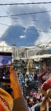 تصاویر اولیه از حملات اسرائیل به صنعا