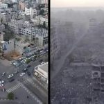 ببینید / تصاویر خبرگزاری آسوشیتدپرس از ویرانی گسترده در نوار غزه قبل و بعد از جنگ ۷ اکتبر