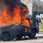 ببینید | حمله پهپاد رژیم اسرائیل به یک خودرو در جنوب لبنان