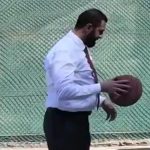 ببینید / رئیس جمهوری سوریه با فرمانده سنتکام بسکتبال بازی کرد