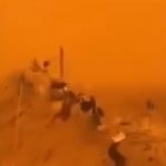 ویدیو/ طوفان شدید گرد و غبار در مرز عراق و سوریه در استان الانبار